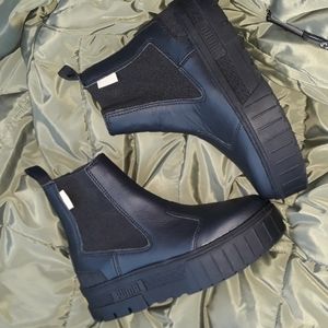 Puma Mayze plateau ankle boots leather sz.7/37.5
